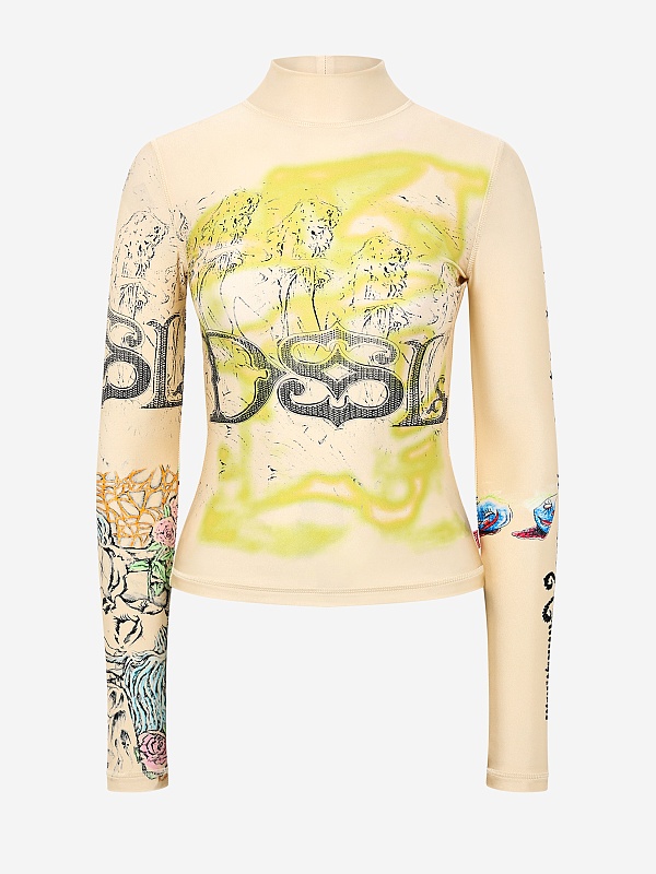 Лонгслив жен Diesel A16640 0KNAU 7FB - 5