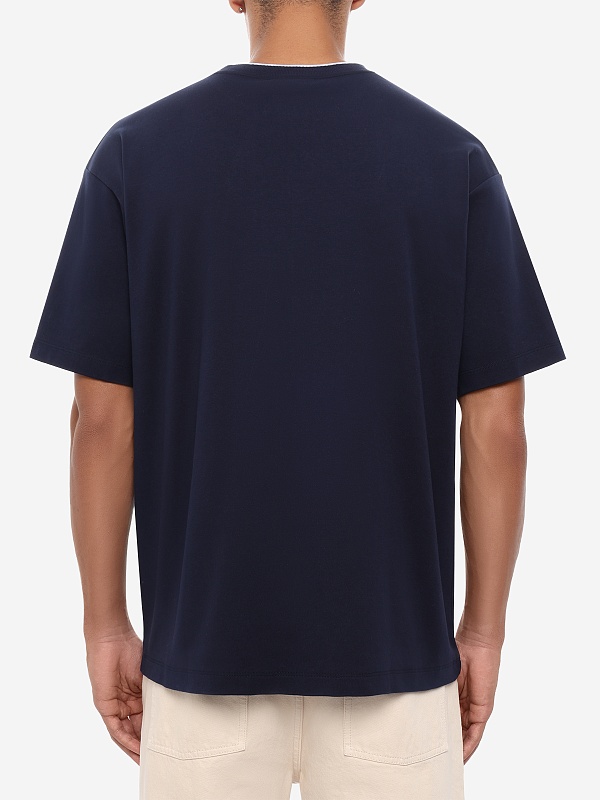 Футболка муж Drôle de Monsieur L-TS332-CO002-NY NAVY - 4