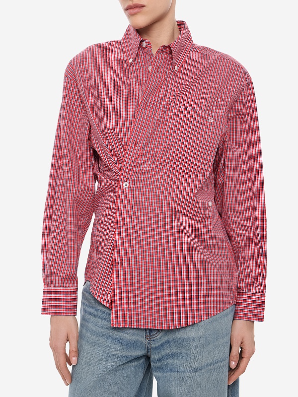 Рубашка жен DUNST UDSH6A115R2 RED CHECK - 3