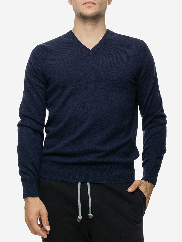 Свитер муж Brunello Cucinelli M2200162 NAVY - 2