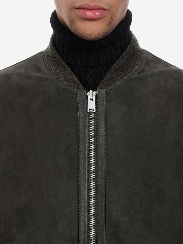 Куртка кожаная муж Arma 002G256009.05 DARK GREEN - 4