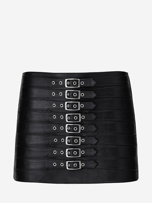 Юбка жен MANOKHI A00290 BLACK/SILVER BUCKLE - 0
