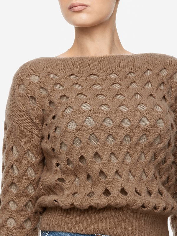 Свитер жен AGNONA AI23P_K506028_8G050H N54 CAMEL - 5
