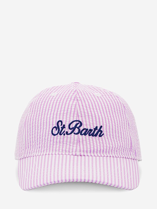 Кепка жен MC2 Saint Barth BASB0007 01648H SEERSUCKER STRIPES 21 EMB - 0