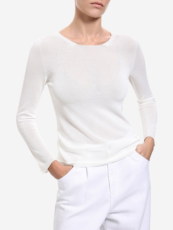 Свитер жен AGNONA AI23P_K10609U_4Z120HU N12 ALABASTRO - 2