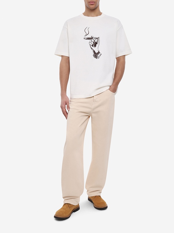 Футболка муж Drôle de Monsieur K-TS314-CO248-OW OFF WHITE - 1