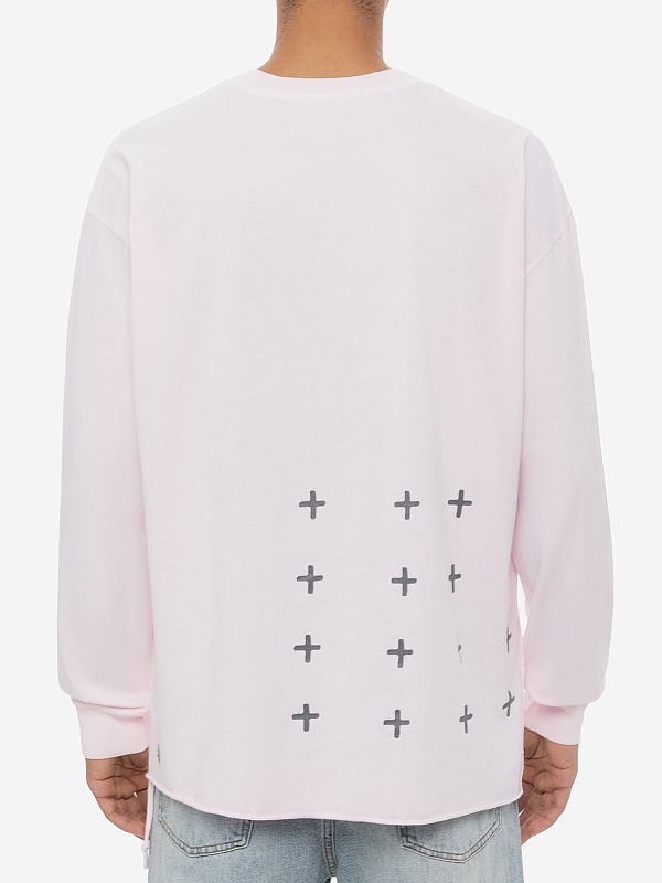 Футболка с длинным рукавом муж Ksubi MPF25TE013 pink - 3