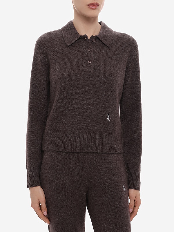 Поло с длинным рукавом жен Sporty & Rich WS07466302BR27 Toffee - 3