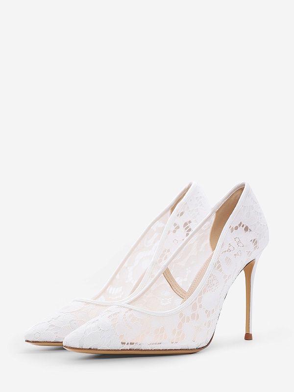 Туфли жен Black Suede Studio ICON BRIDAL GIA 100 | 100mm white - 1