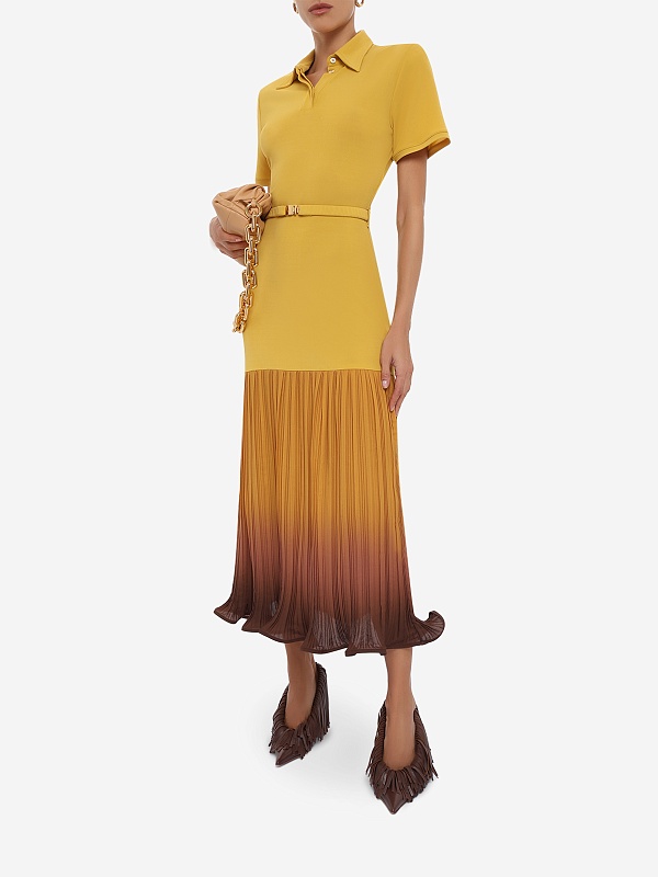 Платье жен Rowen Rose RR_J453 Degradè Mustard Brown - 1