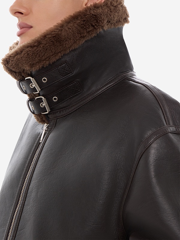 Дубленка жен LVIR LV23F-JK16 DARK BROWN - 5