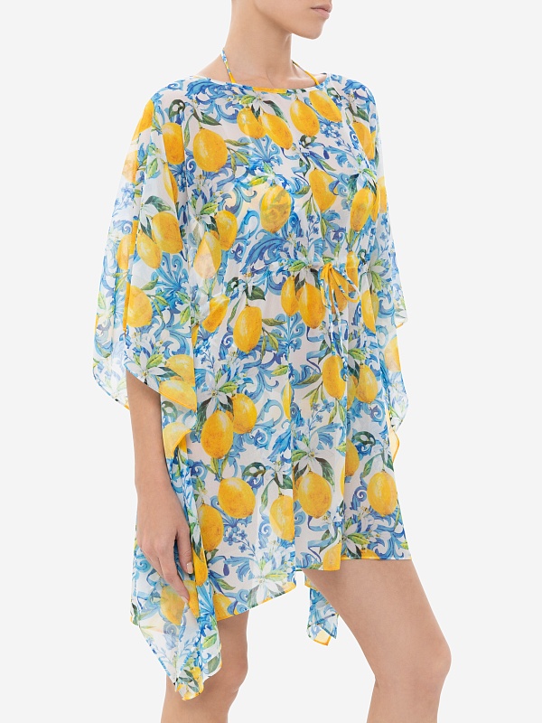 Туника жен MC2 Saint Barth IRI0001 06562H GEORGETTE BAROQUE LEMON 01 - 2