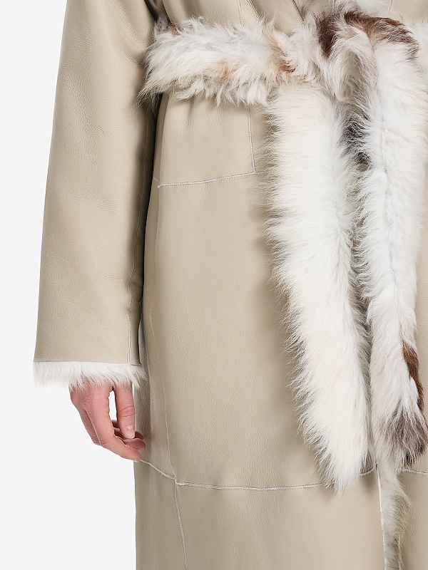 Дубленка жен Burka AN-3345FP/115BU Белый - 7