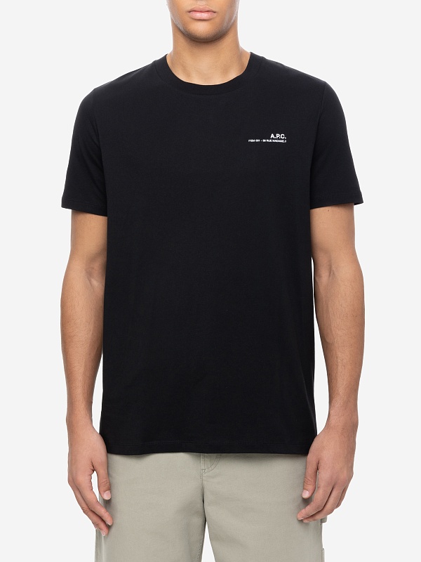 Футболка муж A.P.C. COHBO-M26404 TZC NOIR/BLANC - 1