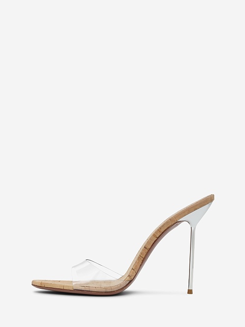 Мюли (каблук) жен Paris Texas PX836 XPVCG CLEAR-NATURALE - 0
