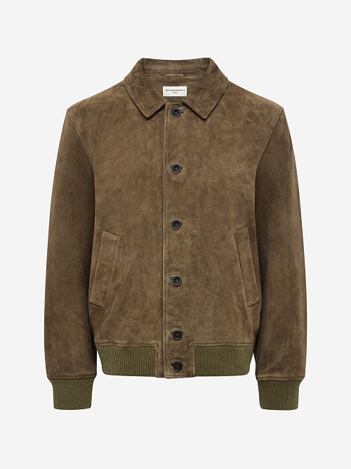 Куртка кожаная муж Officine Generale W25MLTR553 OLIVE - 0