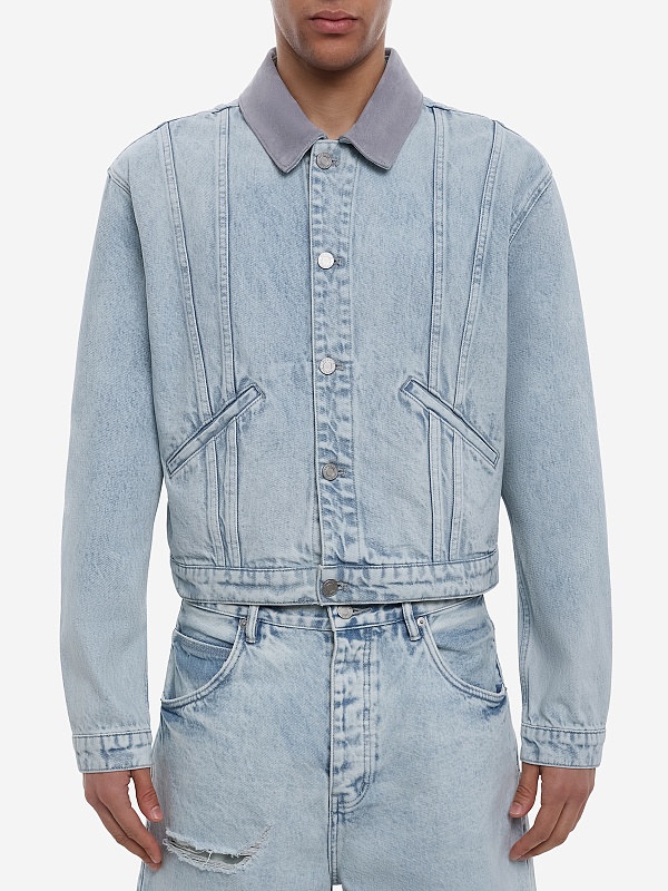 Куртка джинсовая муж PURPLE P009-LITC226 LT INDIGO - 3