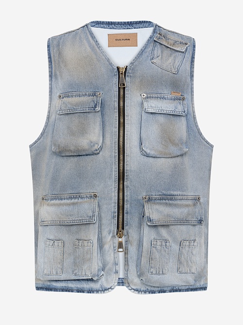 Жилет муж CULTURA S25CULT_A071 DENIM DIRTY - 0