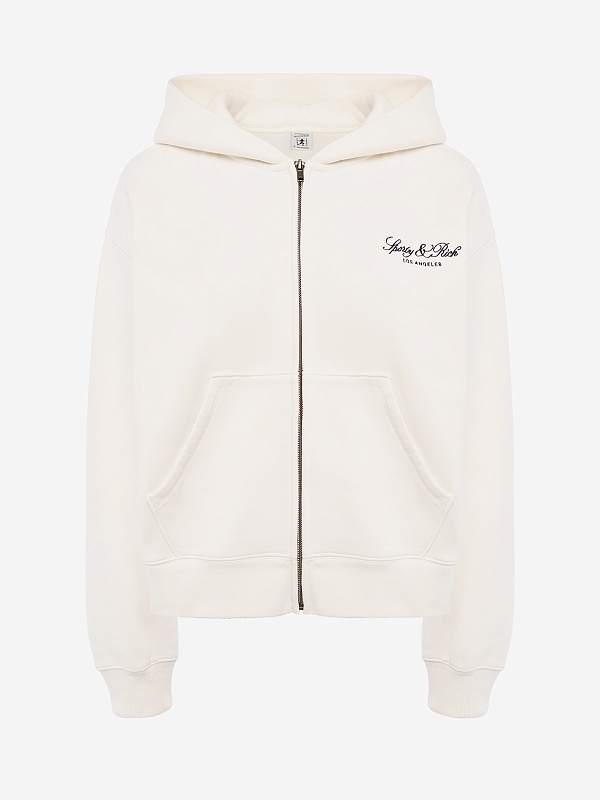 Толстовка на молнии жен Sporty & Rich ST09476269WH37 Ecru Navy - 0