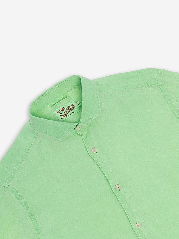 Рубашка муж MC2 Saint Barth PAMP001 03983D 75 FLUO GREEN WATERCOLOR - 2