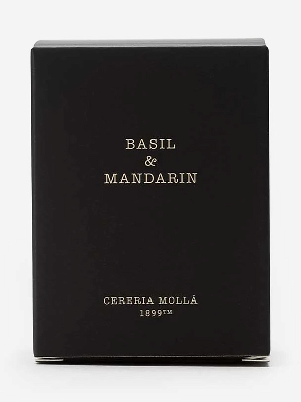 Свеча унисекс Cereria Molla 1899 MI5538 Basil & Mandarin 70г - 1