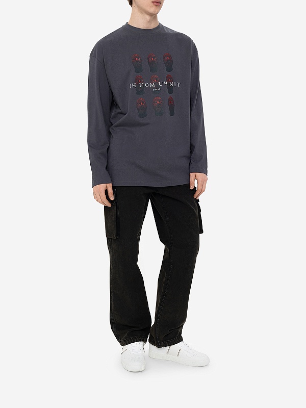 Футболка с длинным рукавом муж IH NOM UH NIT NUW24262 l41_charcoal - 2