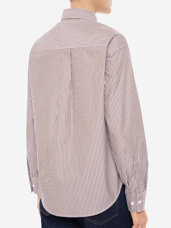 Рубашка жен MAX&CO 2626116033200 002 BROWN PINSTRIPES - 4