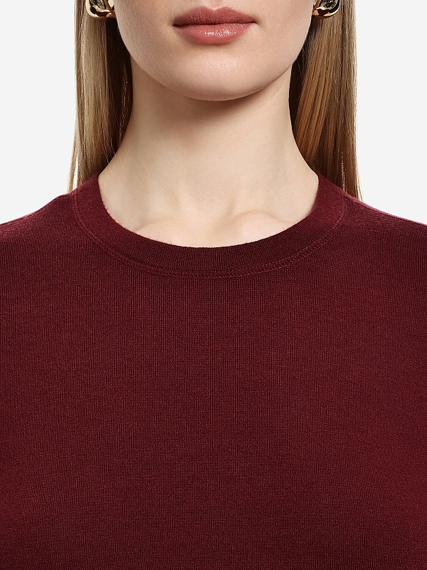 Лонгслив жен Officine Generale W25WTEE203 RED WINE - 4