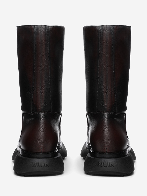 Ботинки жен 3JUIN 326W7004.A.1260K59 BRITISH + FUR BLACK/MERLOT - 3