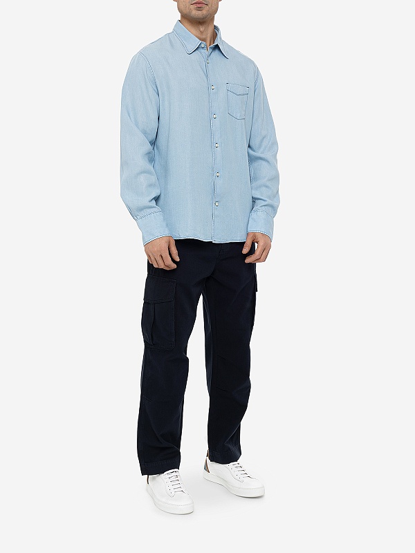 Рубашка муж Officine Generale S24MSHI006PRE LIGHT INDIGO - 2