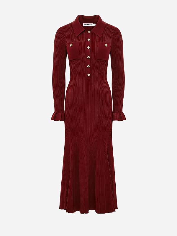 Платье жен Self-Portrait AW25-008MA-BU BURGUNDY - 6