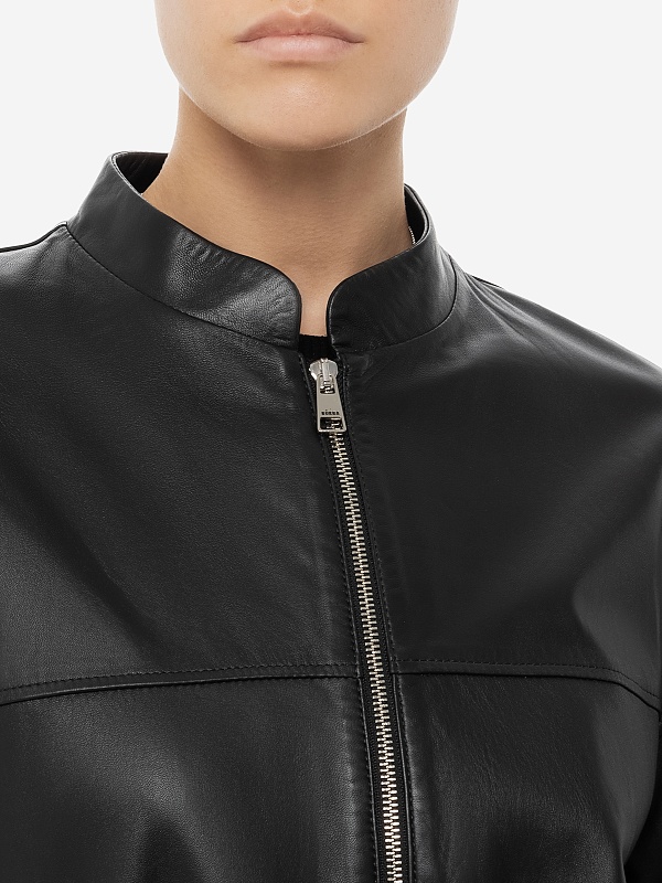 Куртка кожаная жен Burka gr-42 Черный - 4