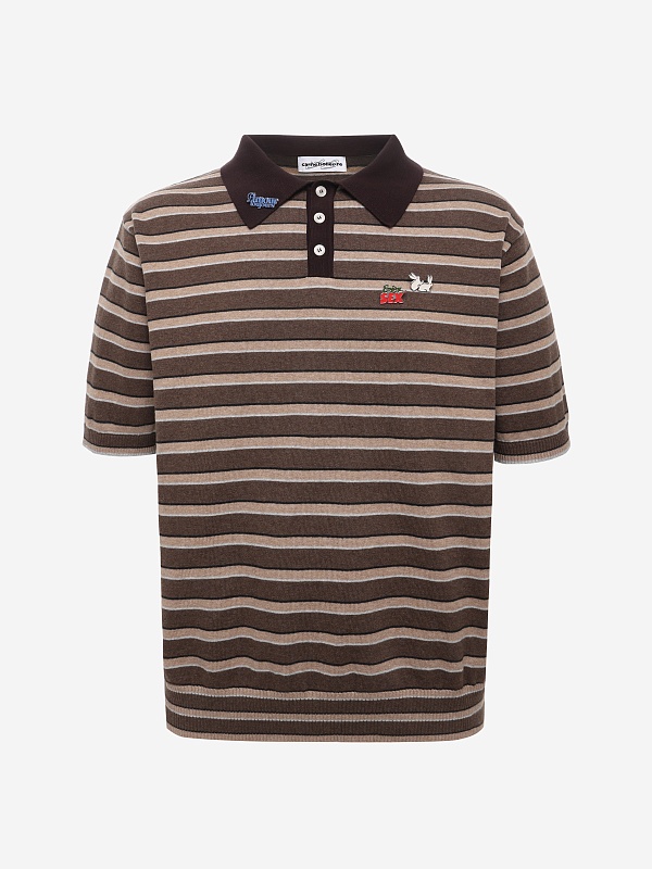 Поло муж Carne Bollente SS26KNP0201 Stripe - 0