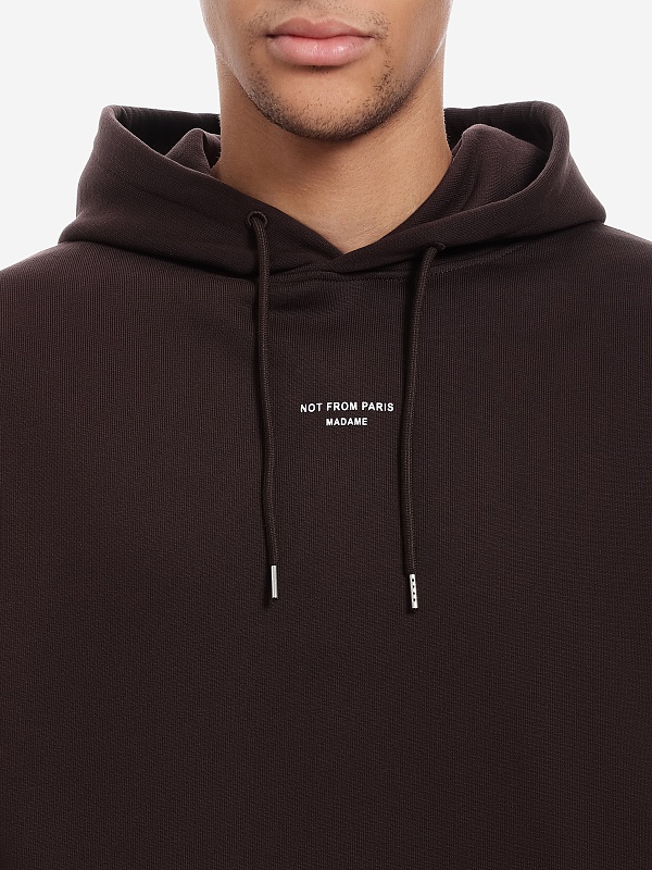 Худи муж Drôle de Monsieur I-HO161-CO127-DBN DARK BROWN - 4