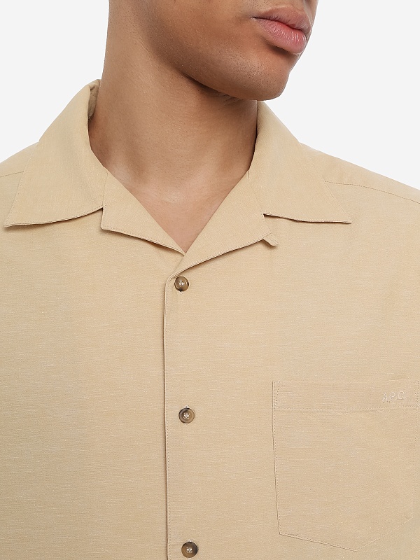 Рубашка муж A.P.C. COHNN-H12649 BAA BEIGE - 5
