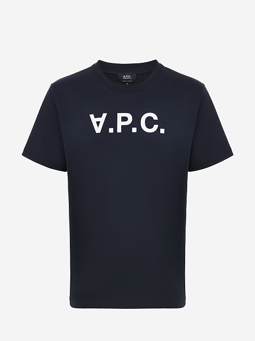 Футболка муж A.P.C. COHBM-M26384 DARK NAVY/ECRU - 0