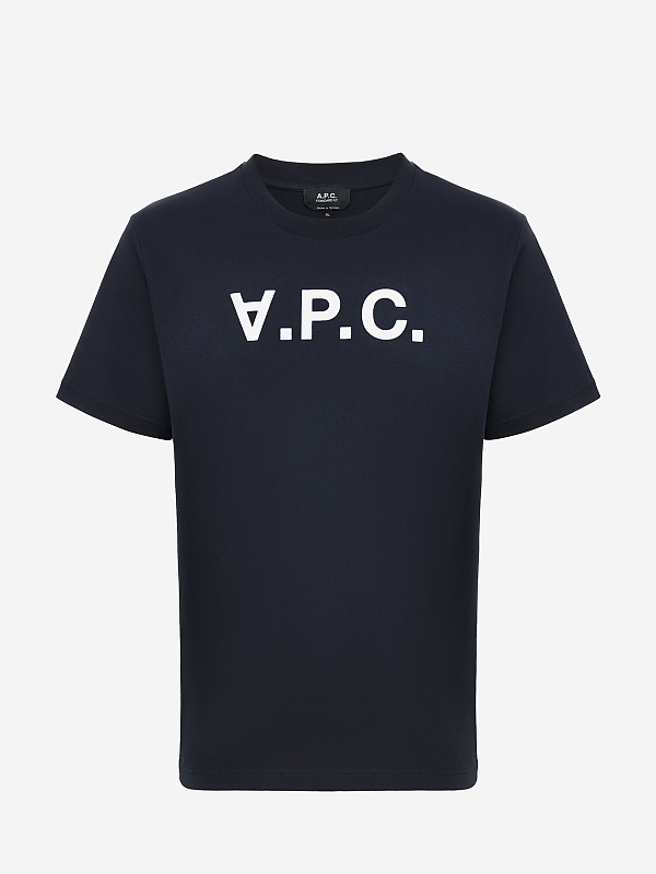 Футболка муж A.P.C. COHBM-M26384 DARK NAVY/ECRU - 5