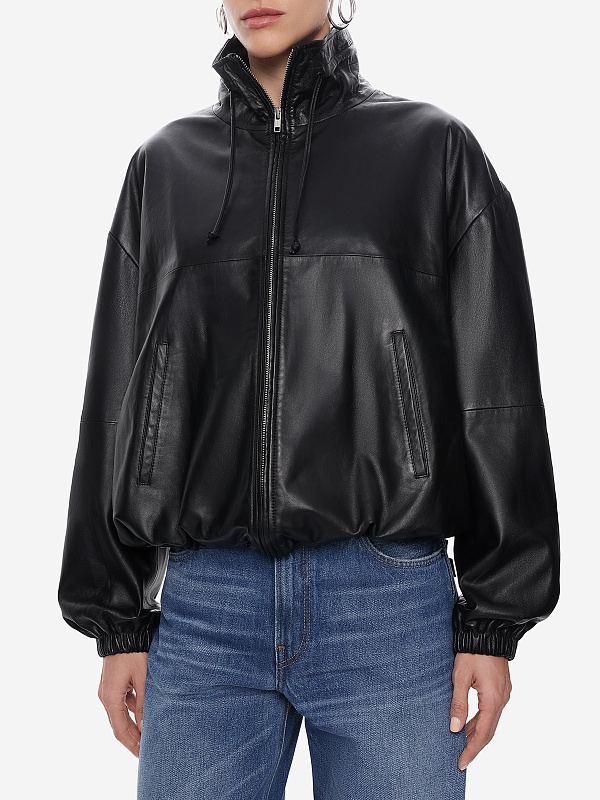 Куртка кожаная жен Haikure HEW09124PL006TP C0100 BLACK - 3