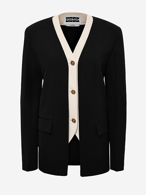 Жакет жен EENK EEB-1P353-JK05-BK Black - 0