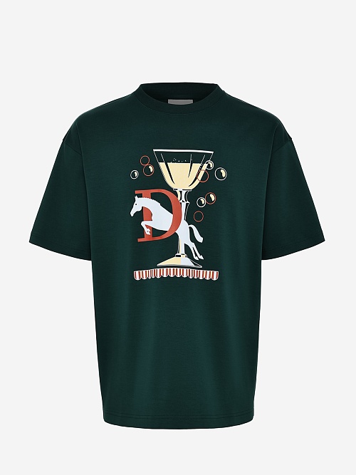 Футболка муж Drôle de Monsieur G-TS241-CO199-DGN DARK GREEN - 0