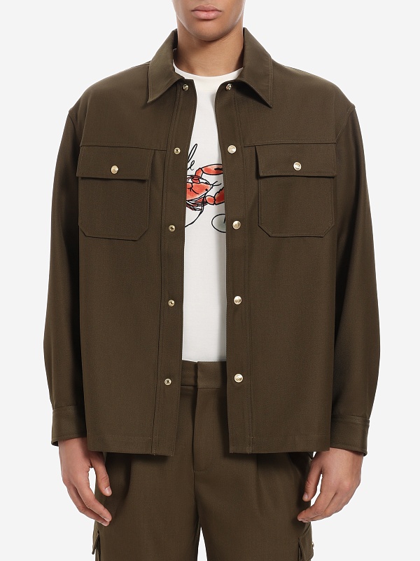 Рубашка муж Drôle de Monsieur I-SH178-PL144-KK KHAKI - 2