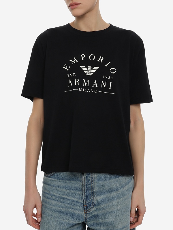 Футболка жен Emporio Armani EW001898 AF15345 UC001 BLACK - 2
