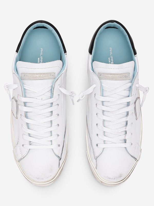 Полуботинки Philippe Model PRLUV022 PRSX LOW MAN VEAU BLANC NOIR - 3