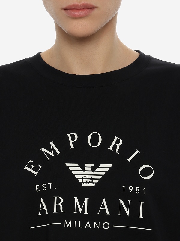 Футболка жен Emporio Armani EW001898 AF15345 UC001 BLACK - 4