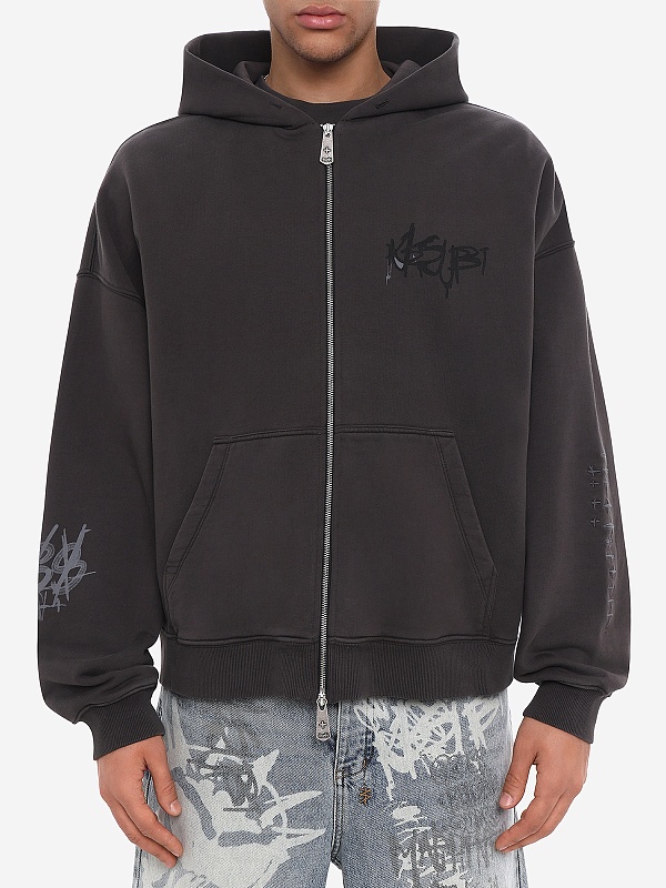 Толстовка на молнии муж Ksubi MPS26FL005 black - 3