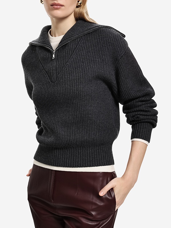 Свитер жен Officine Generale W25WKNT313 HEATHER ANTHRACITE - 1