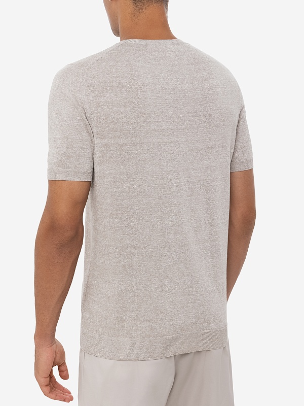 Джемпер с коротким рукавом муж TAGLIATORE JOSH GSE25-02 112 724 BEIGE - 2