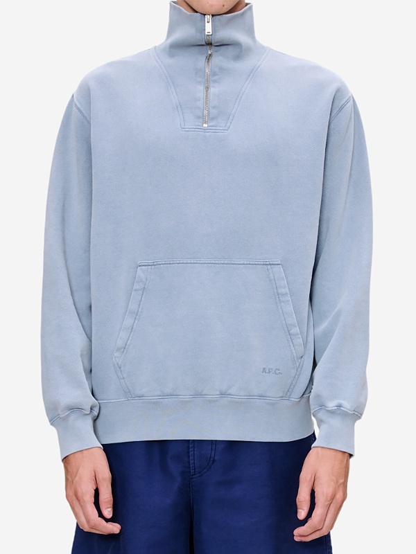 Толстовка муж A.P.C. COHMU-H37014 IAB LIGHT BLUE - 3