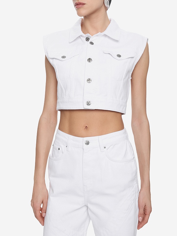 Куртка джинсовая жен Ksubi WPS26FT016 white - 2