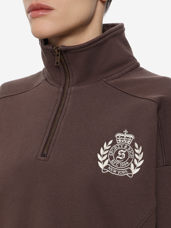 Толстовка жен Sporty & Rich ST08165243BR03 Chocolate - 4